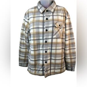 UNIONBAY Woodsman Microfleece Lined Flannel Shirt Jacket/Size Small